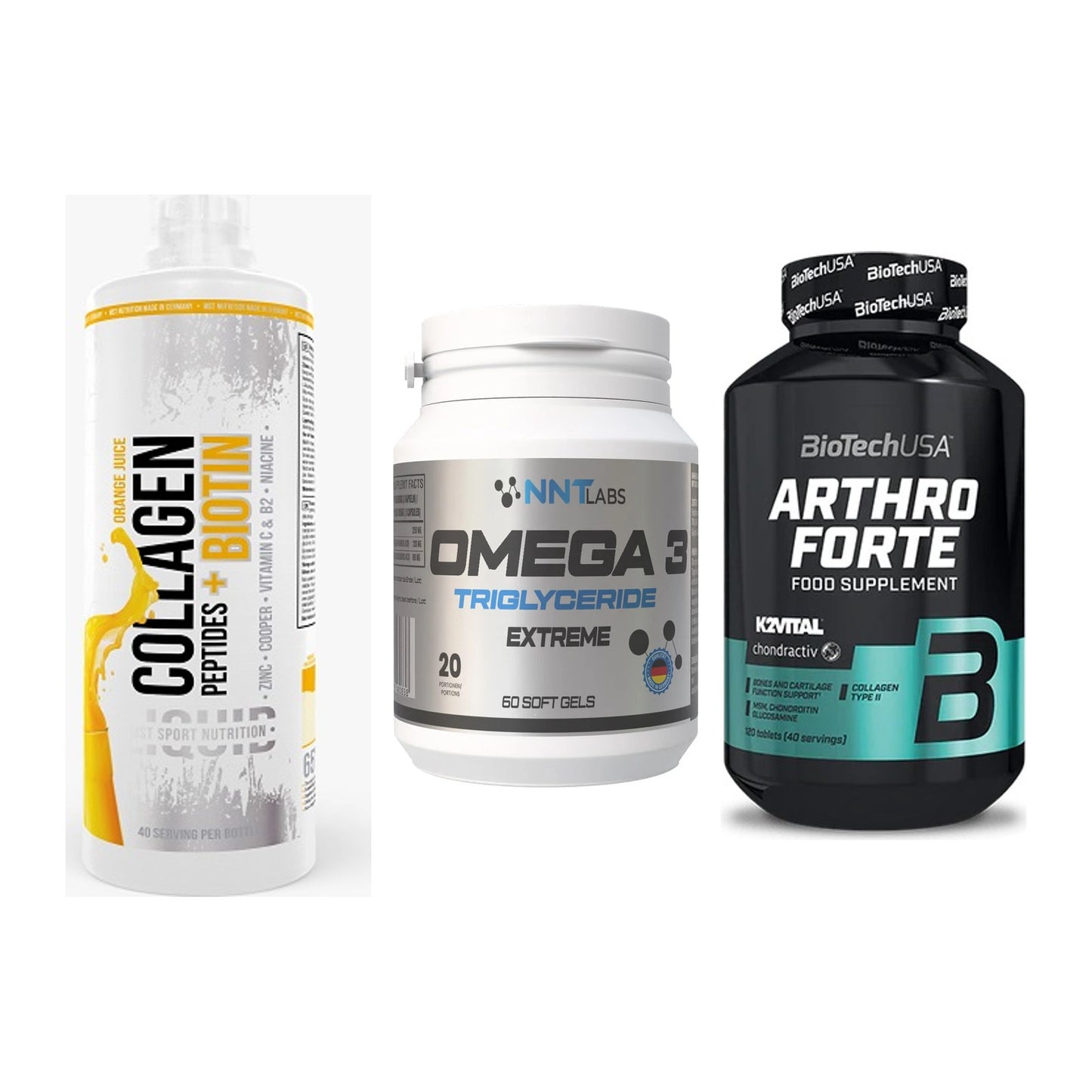 Gelenk-Set: MST Collagen + NNT Omega 3 + BioTech Arthro – alle enthaltenen Artikel