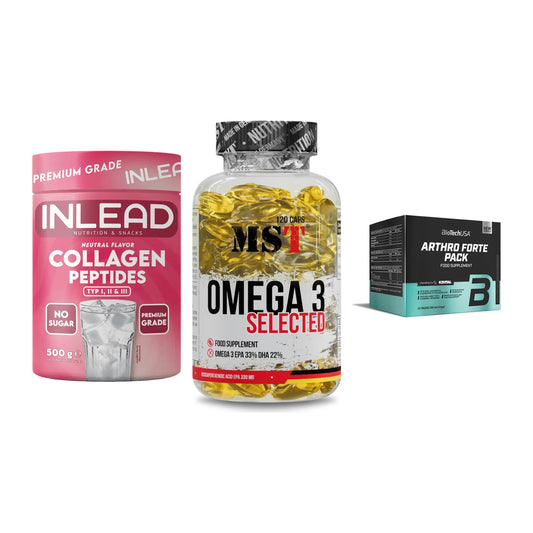 Gelenk-Set: INLEAD Collagen + MST Omega 3 + BioTech Arthro – alle enthaltenen Artikel