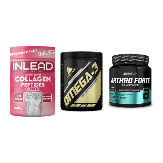 Gelenk-Set: INLEAD Collagen + Peak Omega-3 + BioTech Arthro – alle enthaltenen Artikel