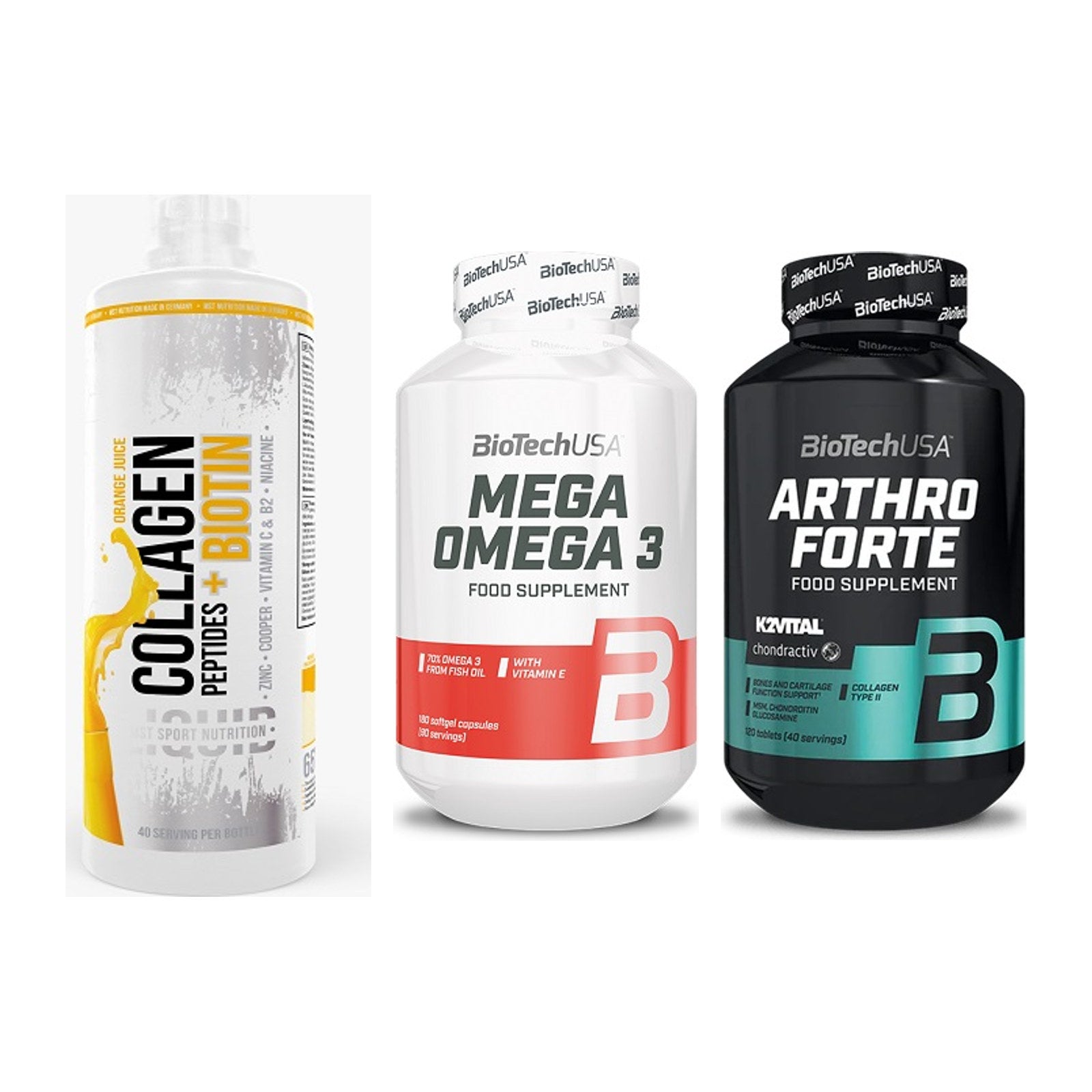 Gelenk-Set: MST Collagen + BioTech Mega + BioTech Arthro – alle enthaltenen Artikel