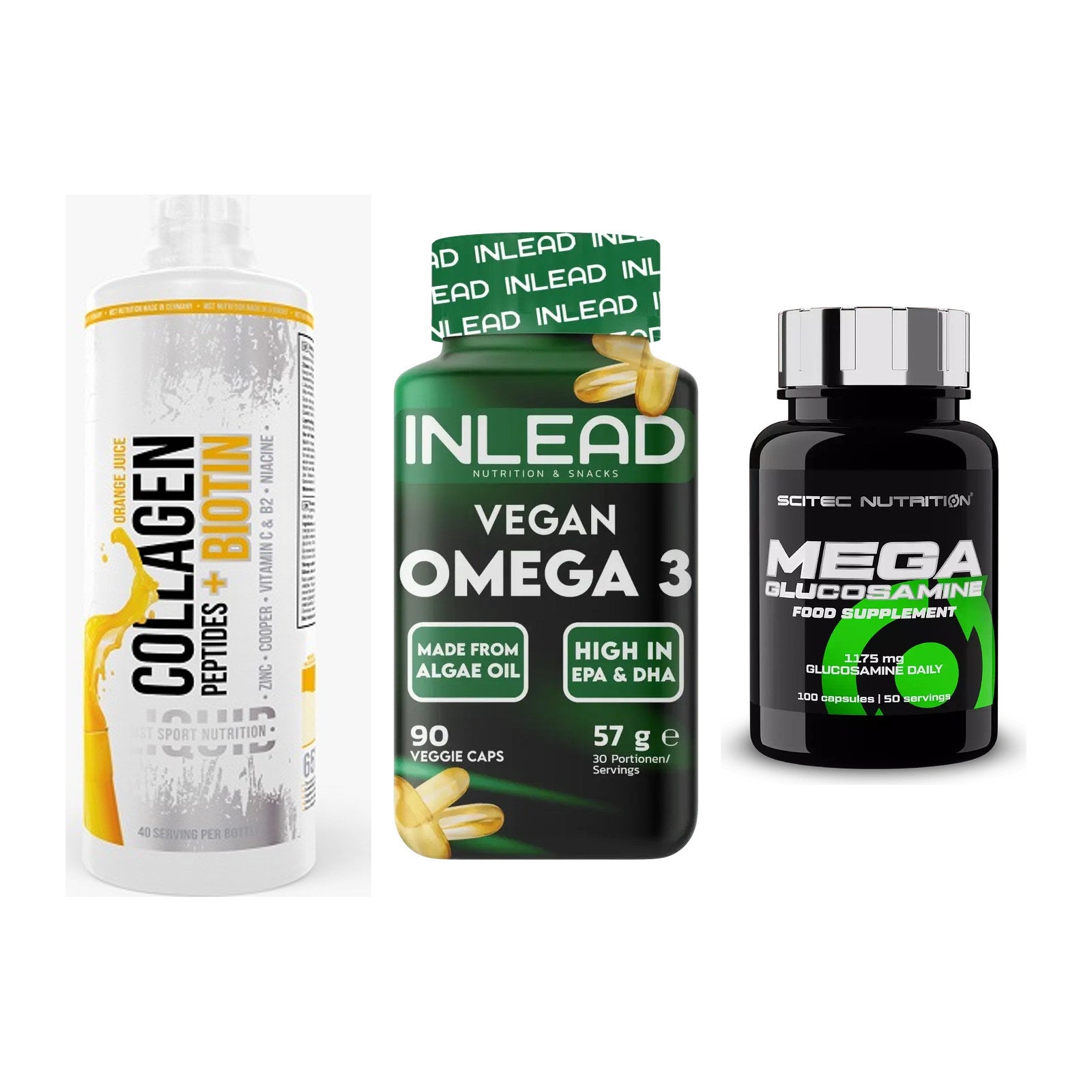 Gelenk-Set: MST Collagen + INLEAD Vegan + Scitec Mega – alle enthaltenen Artikel
