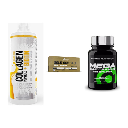Gelenk-Set: MST Collagen + Olimp Omega 3 + Scitec Mega – alle enthaltenen Artikel