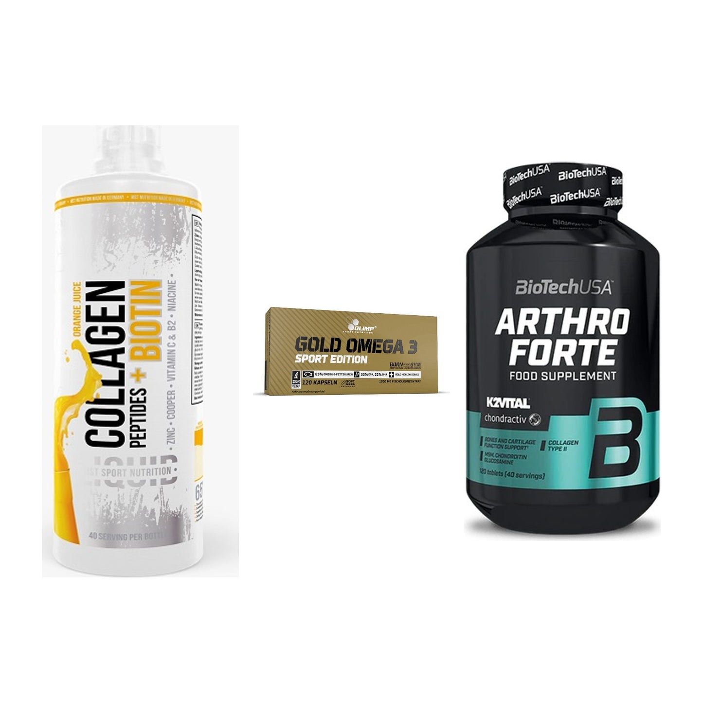 Gelenk-Set: MST Collagen + Olimp Omega 3 + BioTech Arthro – alle enthaltenen Artikel
