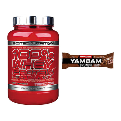 Schokolade Geschmacks-Duo: Scitec 100% Whey + 2× Body Attack YAMBAM – alle enthaltenen Artikel