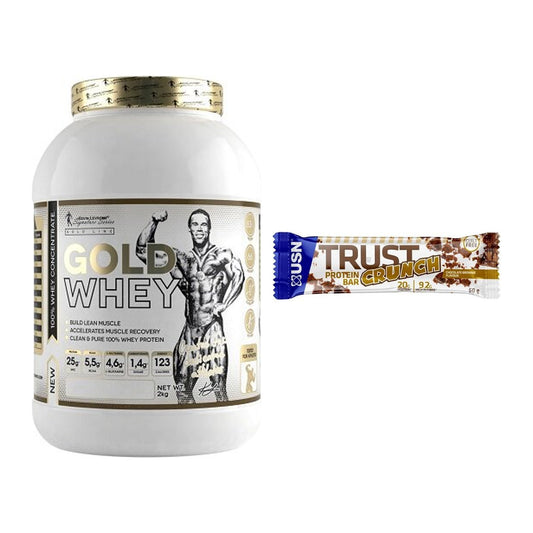 Schokolade Geschmacks-Duo: Kevin Levrone Gold + 2× USN TRUST Crunch – alle enthaltenen Artikel