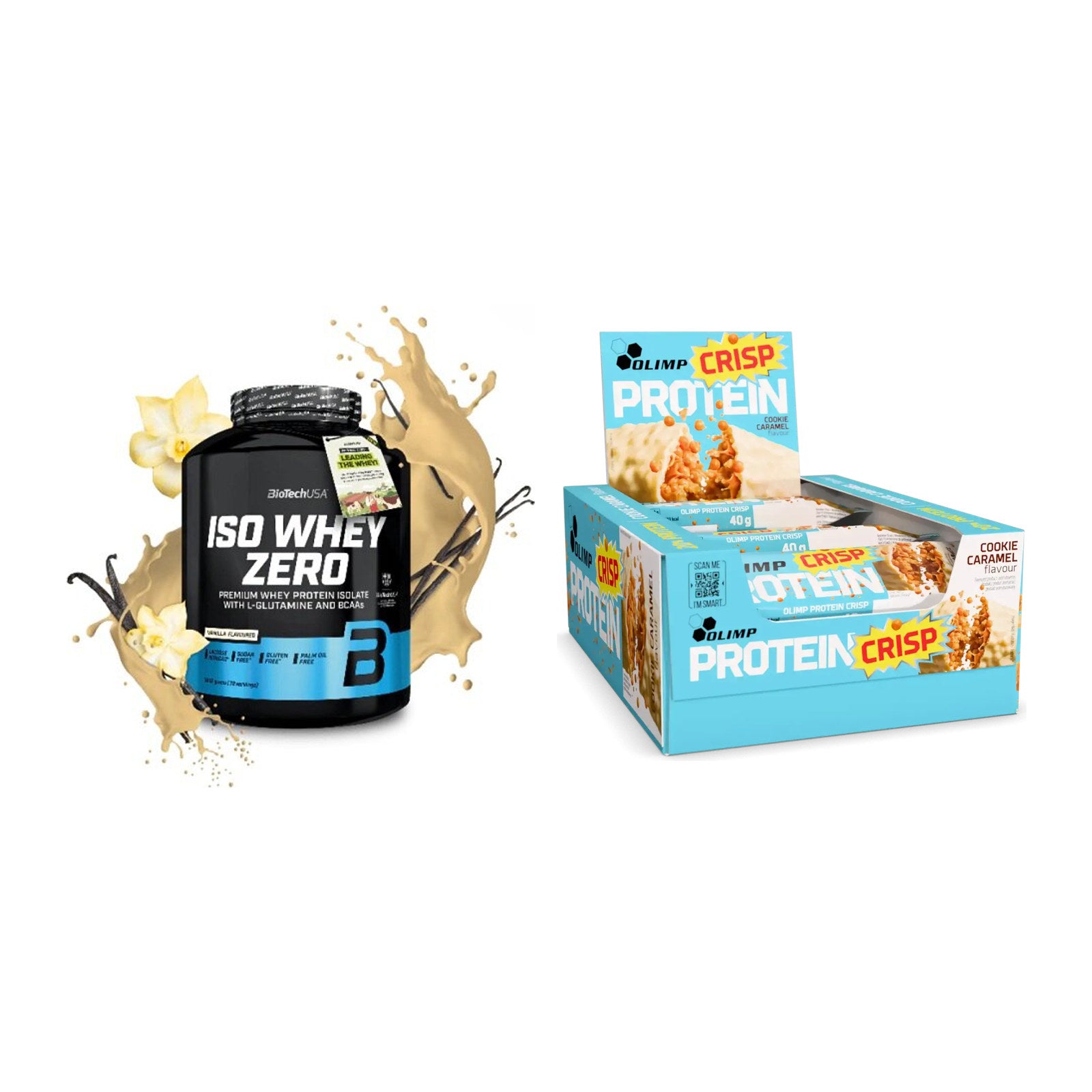 Karamell Geschmacks-Duo: BioTech Iso Whey Zero + 1 weitere – alle enthaltenen Artikel