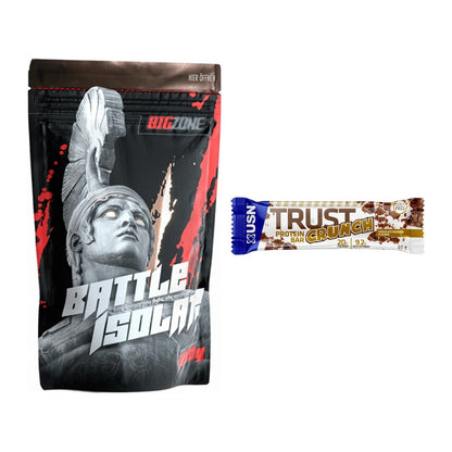 Schokolade Geschmacks-Duo: Big Zone Battle + 2× USN TRUST Crunch – alle enthaltenen Artikel