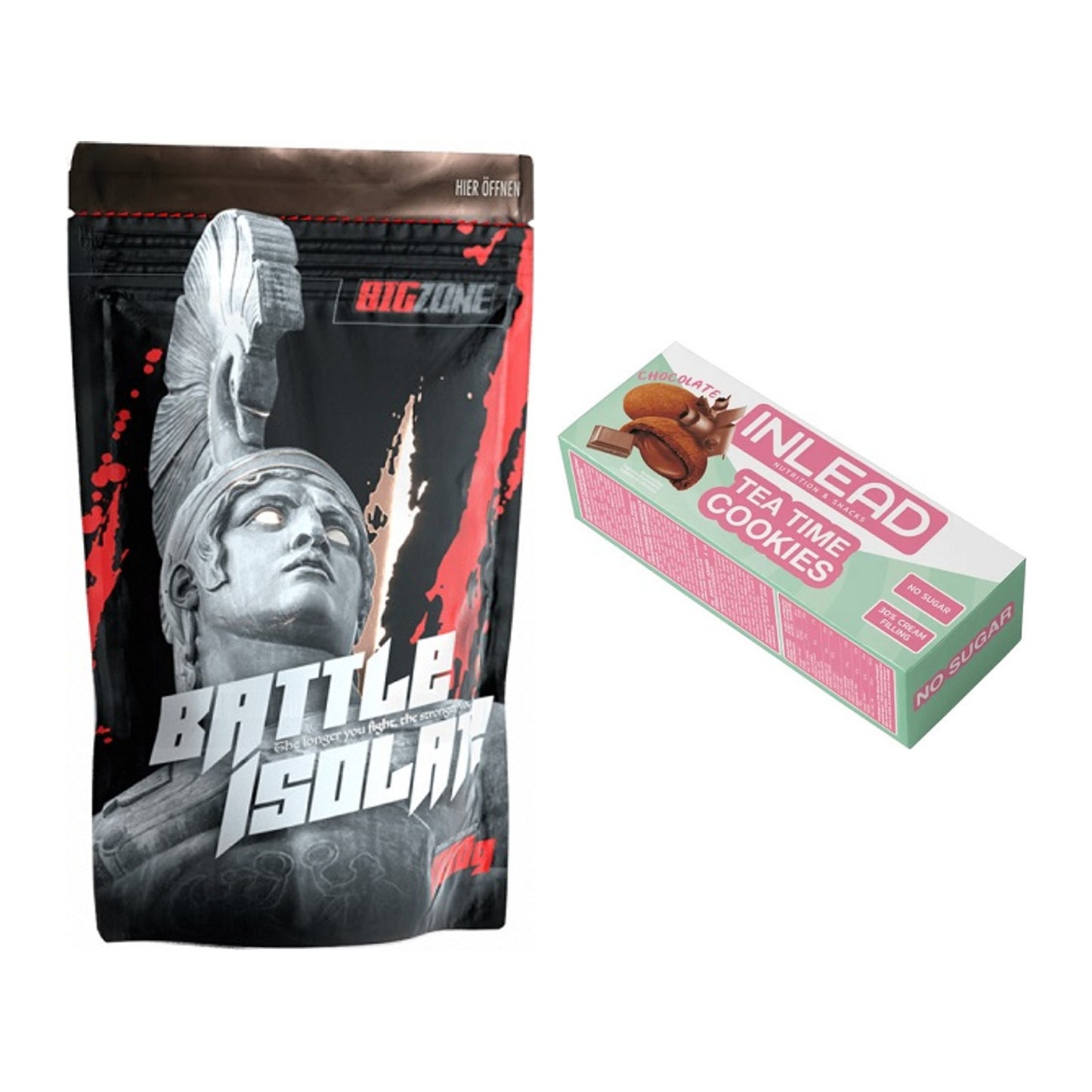 Schokolade Geschmacks-Duo: Big Zone Battle + 2× INLEAD Tea Time – alle enthaltenen Artikel