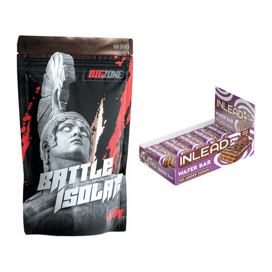 Schokolade Geschmacks-Duo: Big Zone Battle + 2× INLEAD Wafer Bar – alle enthaltenen Artikel