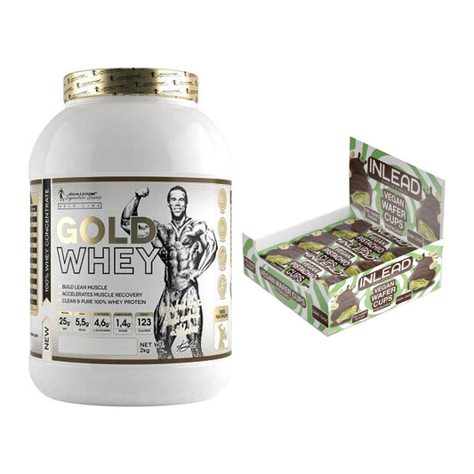 Schokolade Geschmacks-Duo: Kevin Levrone Gold + 2× INLEAD Wafer Cups – alle enthaltenen Artikel