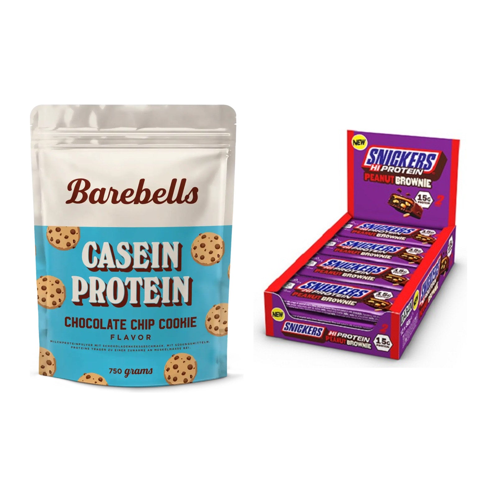 Schokolade Geschmacks-Duo: Barebells Casein + 2× Snickers High – alle enthaltenen Artikel