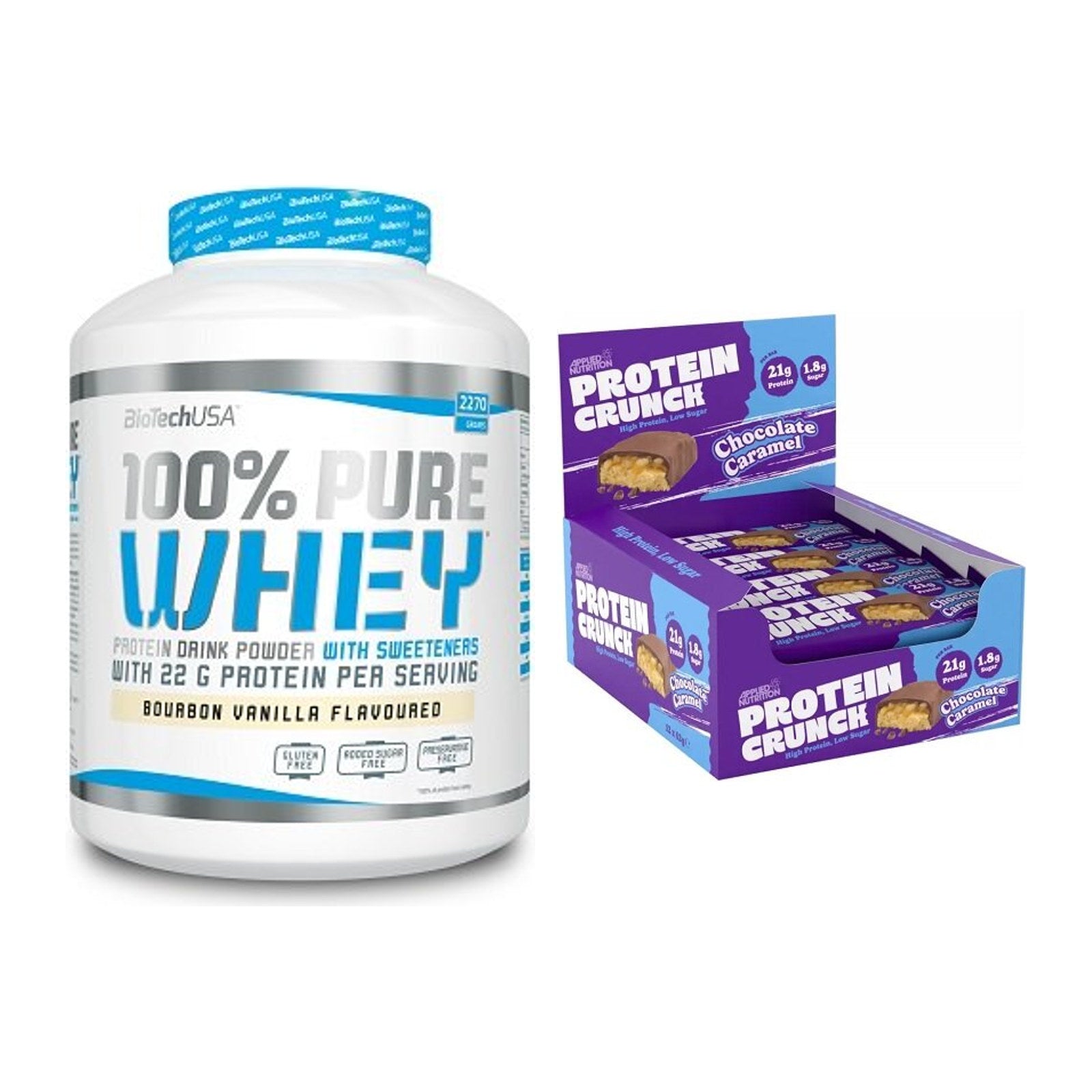 Schokolade Geschmacks-Duo: BioTech 100% Pure + 2× Applied Protein – alle enthaltenen Artikel