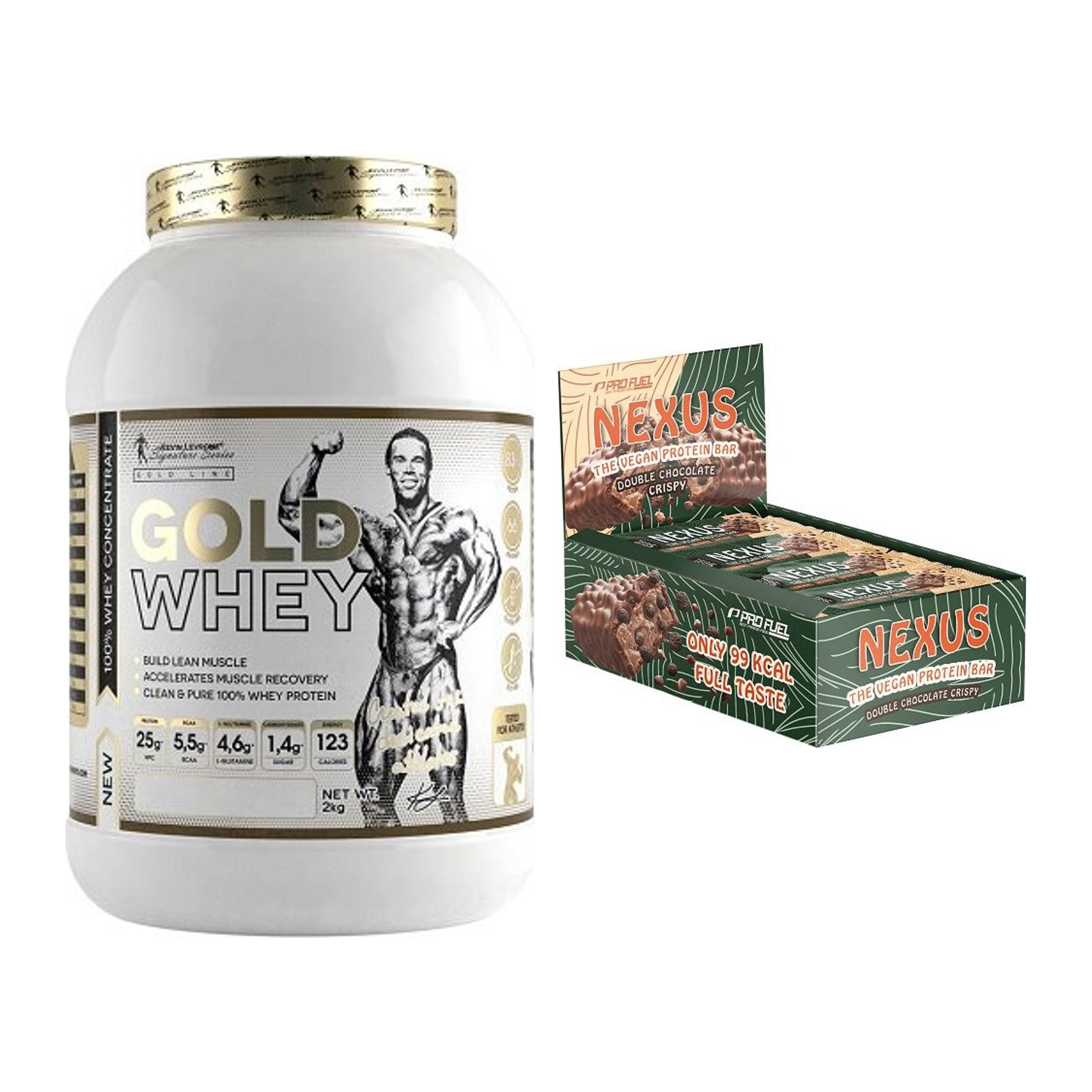 Schokolade Geschmacks-Duo: Kevin Levrone Gold + 2× ProFuel Nexus – alle enthaltenen Artikel
