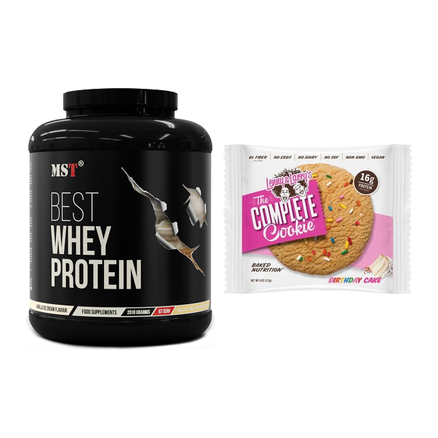 Keks Geschmacks-Duo: MST Best Whey Protein + 2× Lenny & Larry Complete – alle enthaltenen Artikel