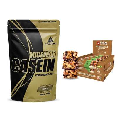 Schokolade Geschmacks-Duo: Peak Micellar Casein + 2× MaxiNutrition – alle enthaltenen Artikel