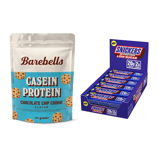 Schokolade Geschmacks-Duo: Barebells Casein + 2× Snickers LOW SUGAR – alle enthaltenen Artikel