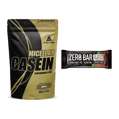 Schokolade Geschmacks-Duo: Peak Micellar Casein + 2× BioTech Zero Bar – alle enthaltenen Artikel