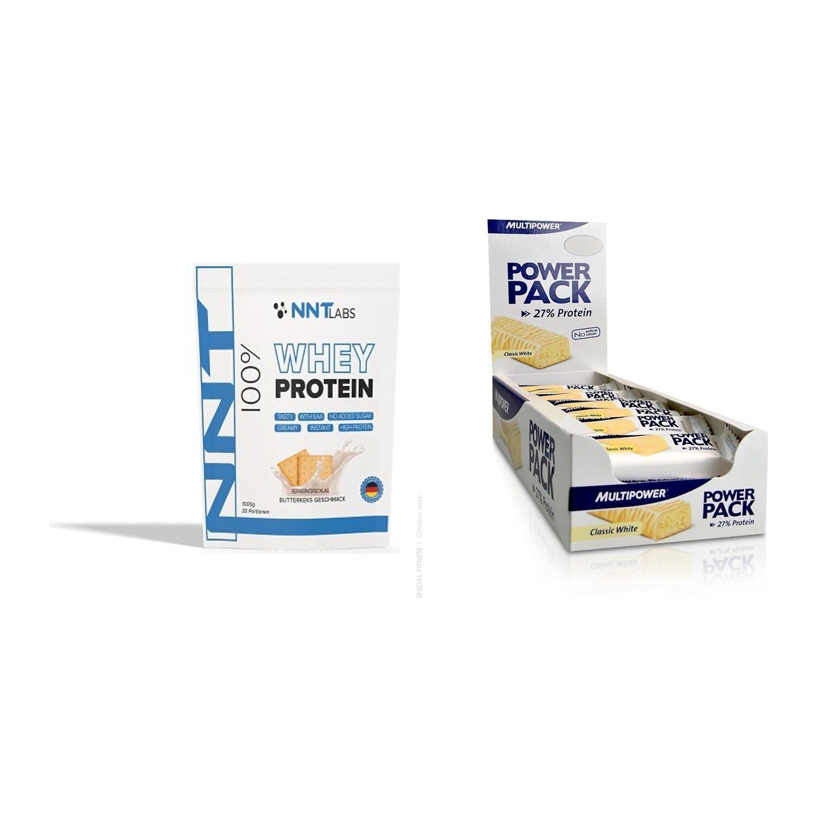 Schokolade Geschmacks-Duo: NNT Whey + 2× Multipower Power – alle enthaltenen Artikel