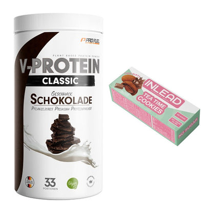 Schokolade Geschmacks-Duo: ProFuel VEGAN + 2× INLEAD Tea Time – alle enthaltenen Artikel