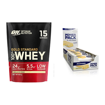 Schokolade Geschmacks-Duo: ON Whey Gold + 2× Multipower Power – alle enthaltenen Artikel