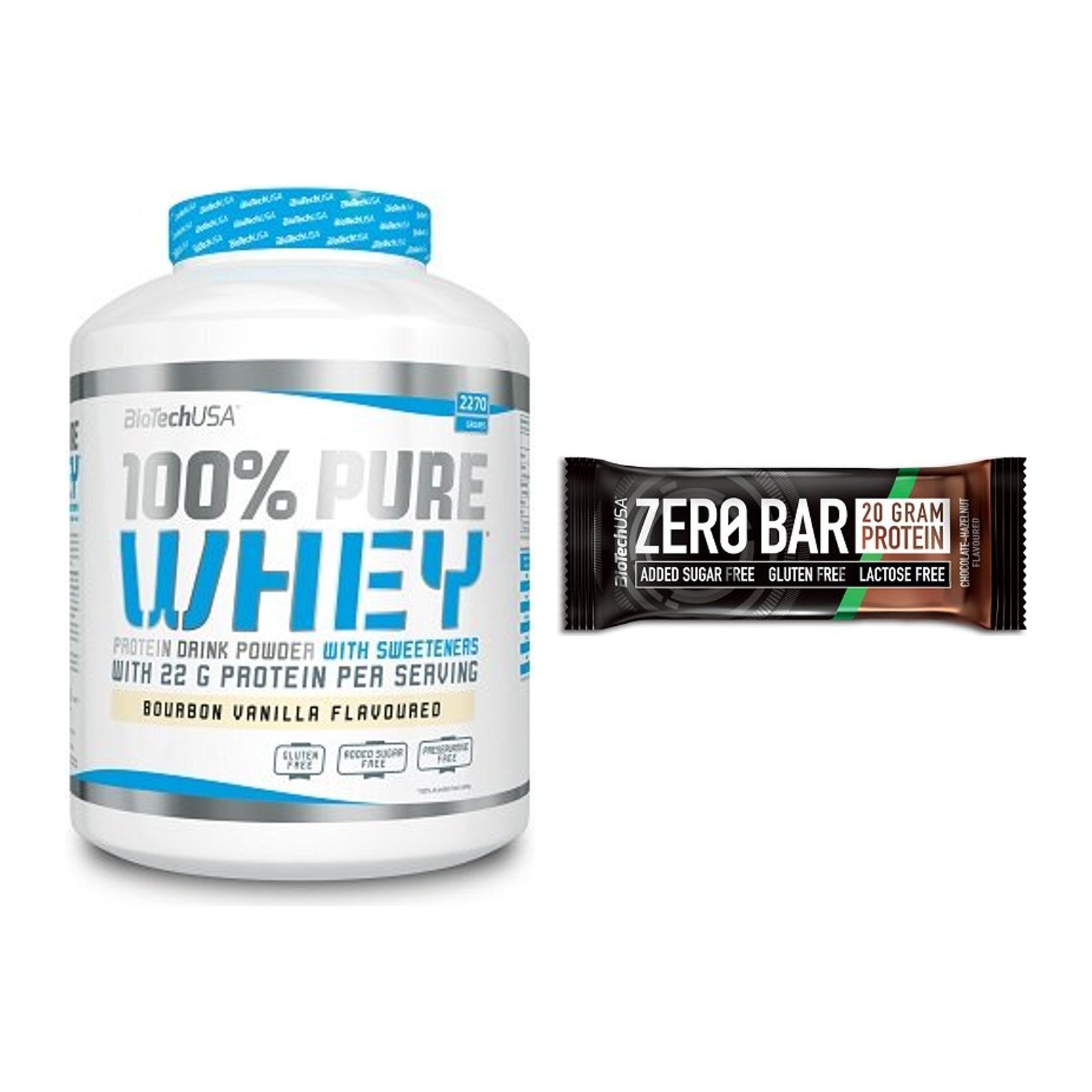Schokolade Geschmacks-Duo: BioTech 100% Pure + 2× BioTech Zero Bar – alle enthaltenen Artikel