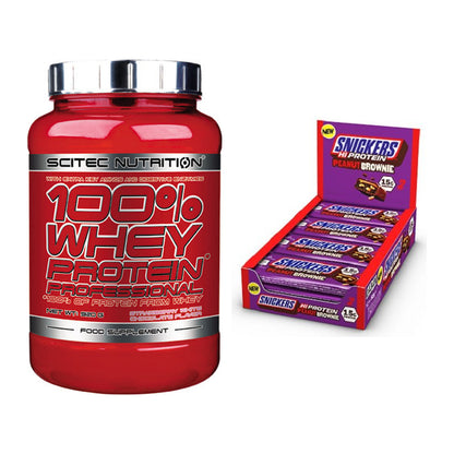 Schokolade Geschmacks-Duo: Scitec 100% Whey + 2× Snickers High – alle enthaltenen Artikel