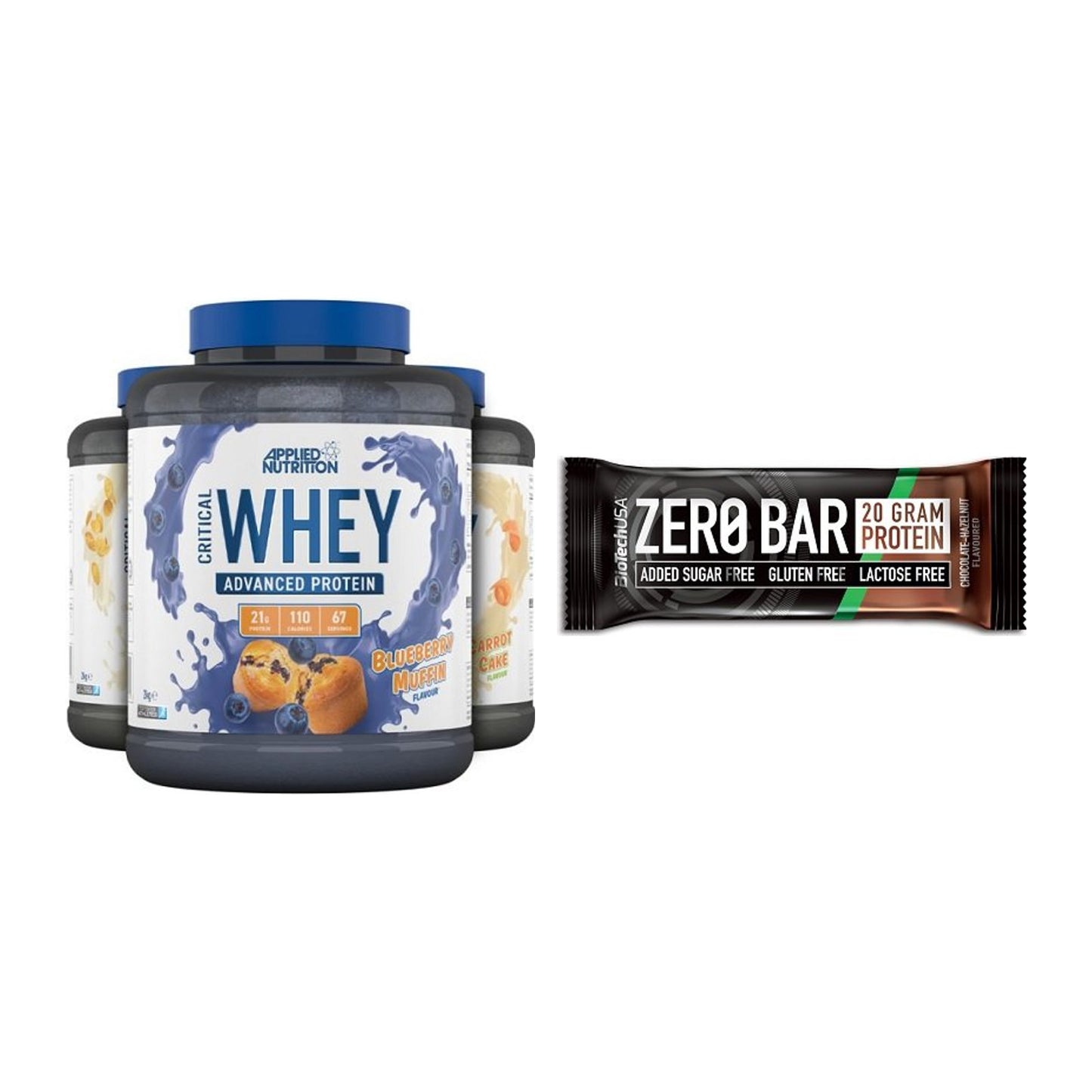 Schokolade Geschmacks-Duo: Applied Nutrition + 2× BioTech Zero Bar – alle enthaltenen Artikel