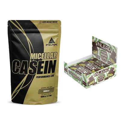 Schokolade Geschmacks-Duo: Peak Micellar Casein + 2× INLEAD Wafer Cups – alle enthaltenen Artikel