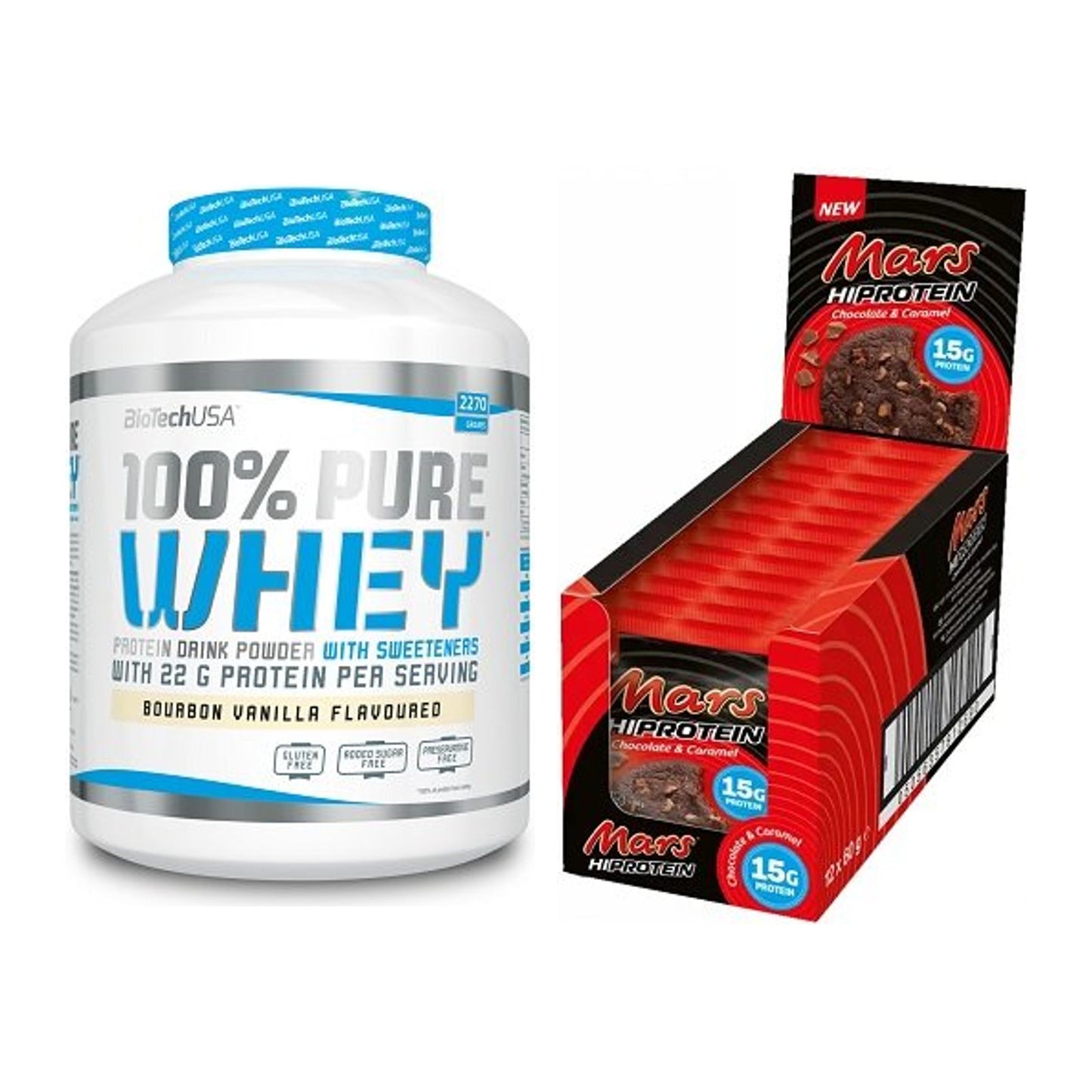 Schokolade Geschmacks-Duo: BioTech 100% Pure + 2× Mars High Protein – alle enthaltenen Artikel