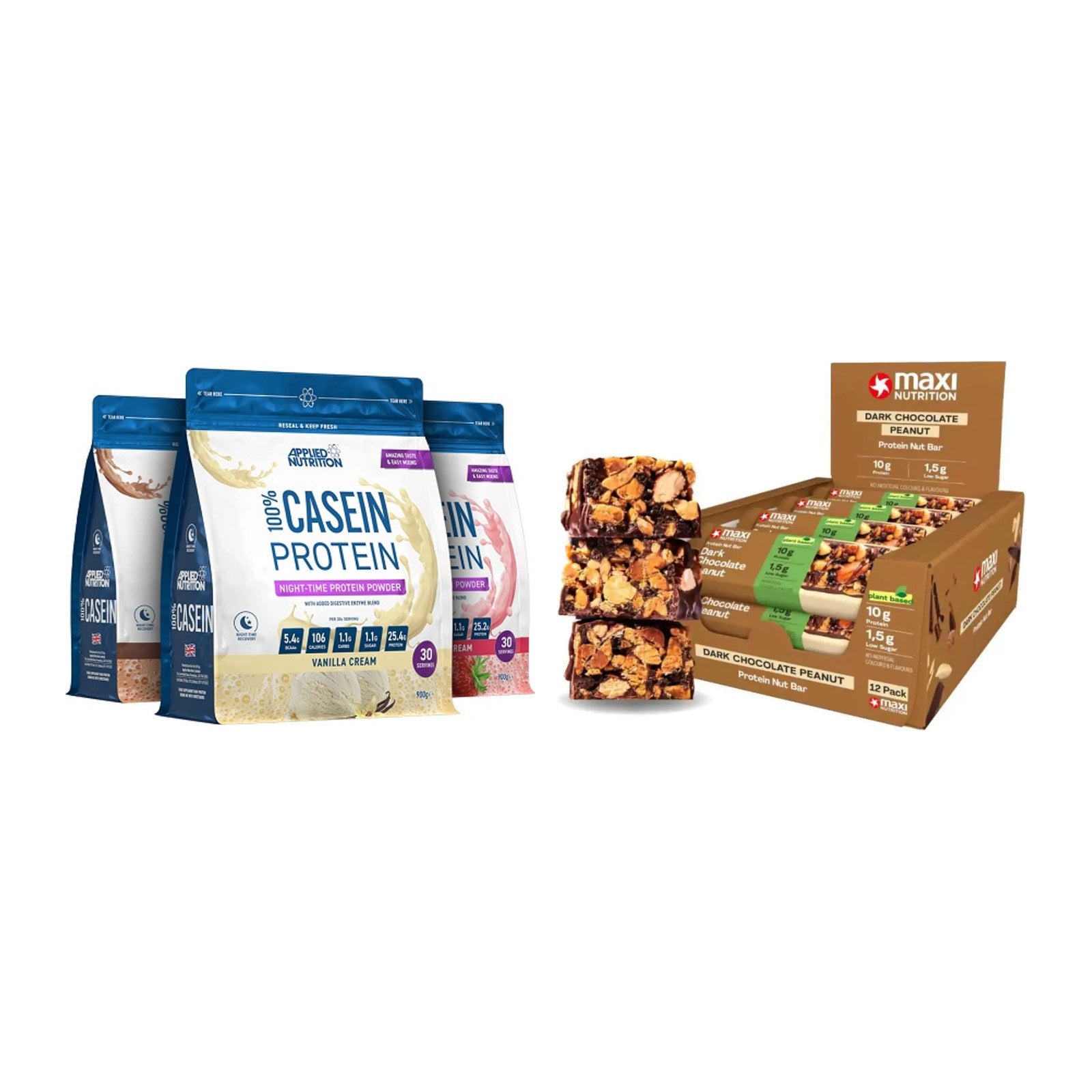 Schokolade Geschmacks-Duo: Applied Nutrition + 2× MaxiNutrition – alle enthaltenen Artikel