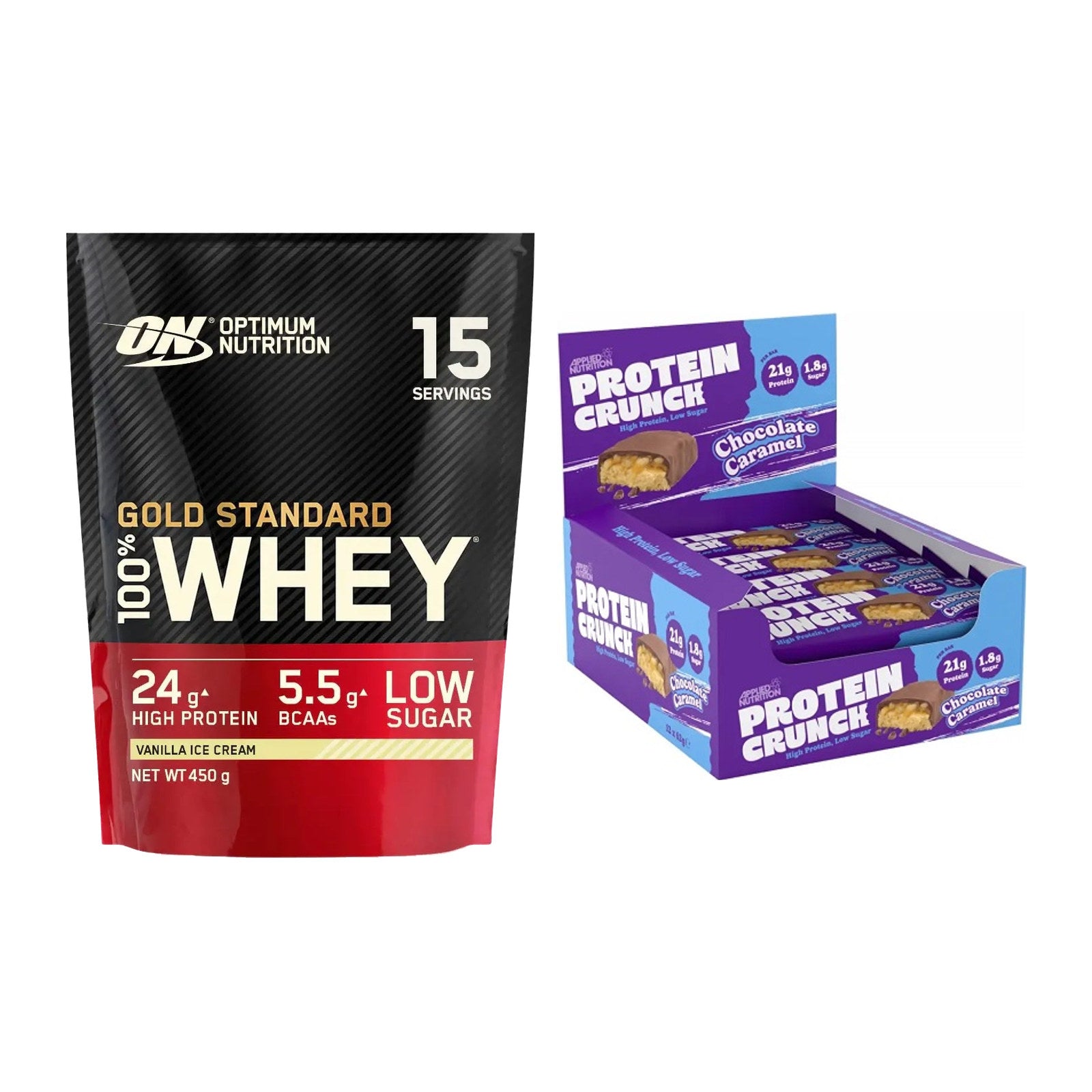 Schokolade Geschmacks-Duo: ON Whey Gold + 2× Applied Protein – alle enthaltenen Artikel