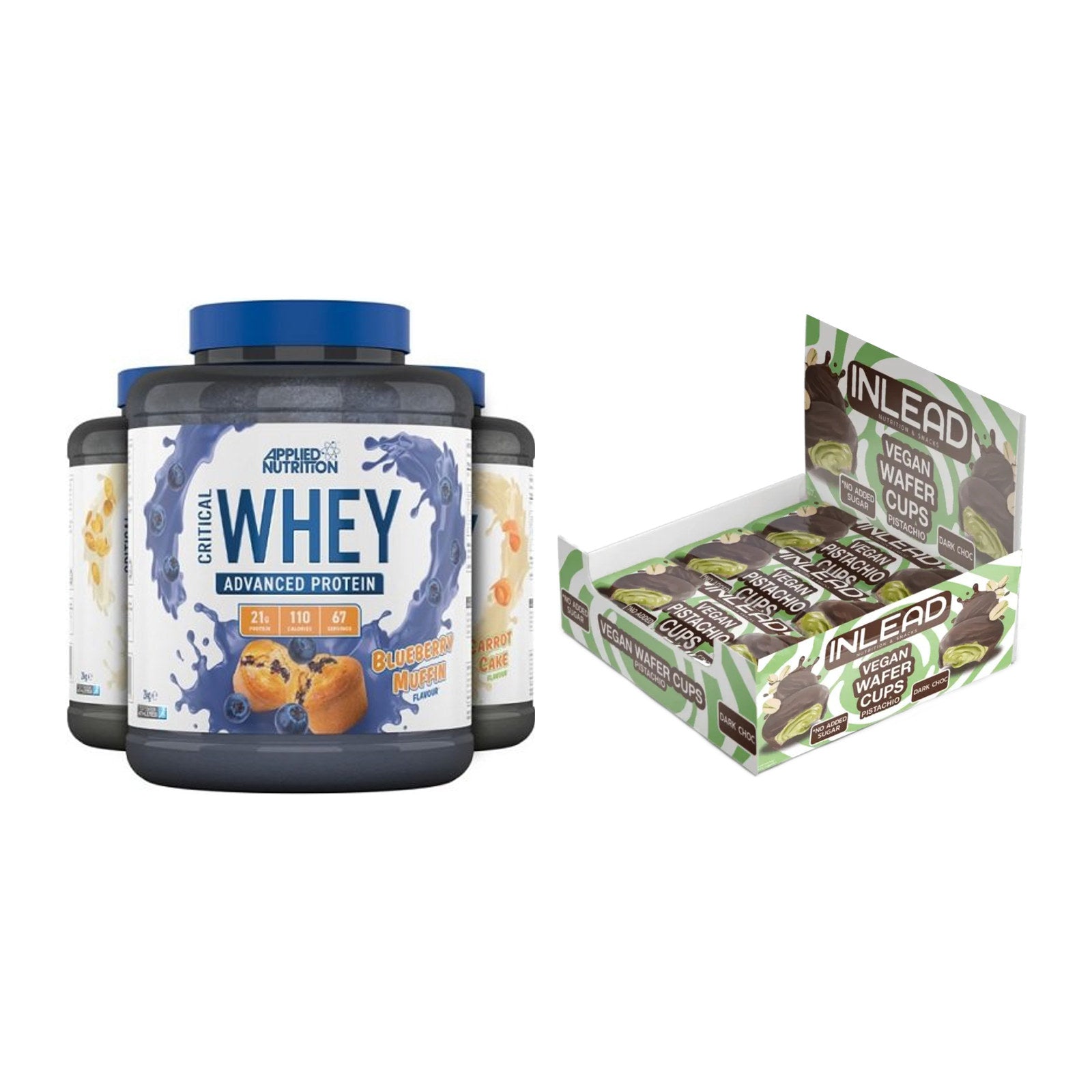 Schokolade Geschmacks-Duo: Applied Nutrition + 2× INLEAD Wafer Cups – alle enthaltenen Artikel
