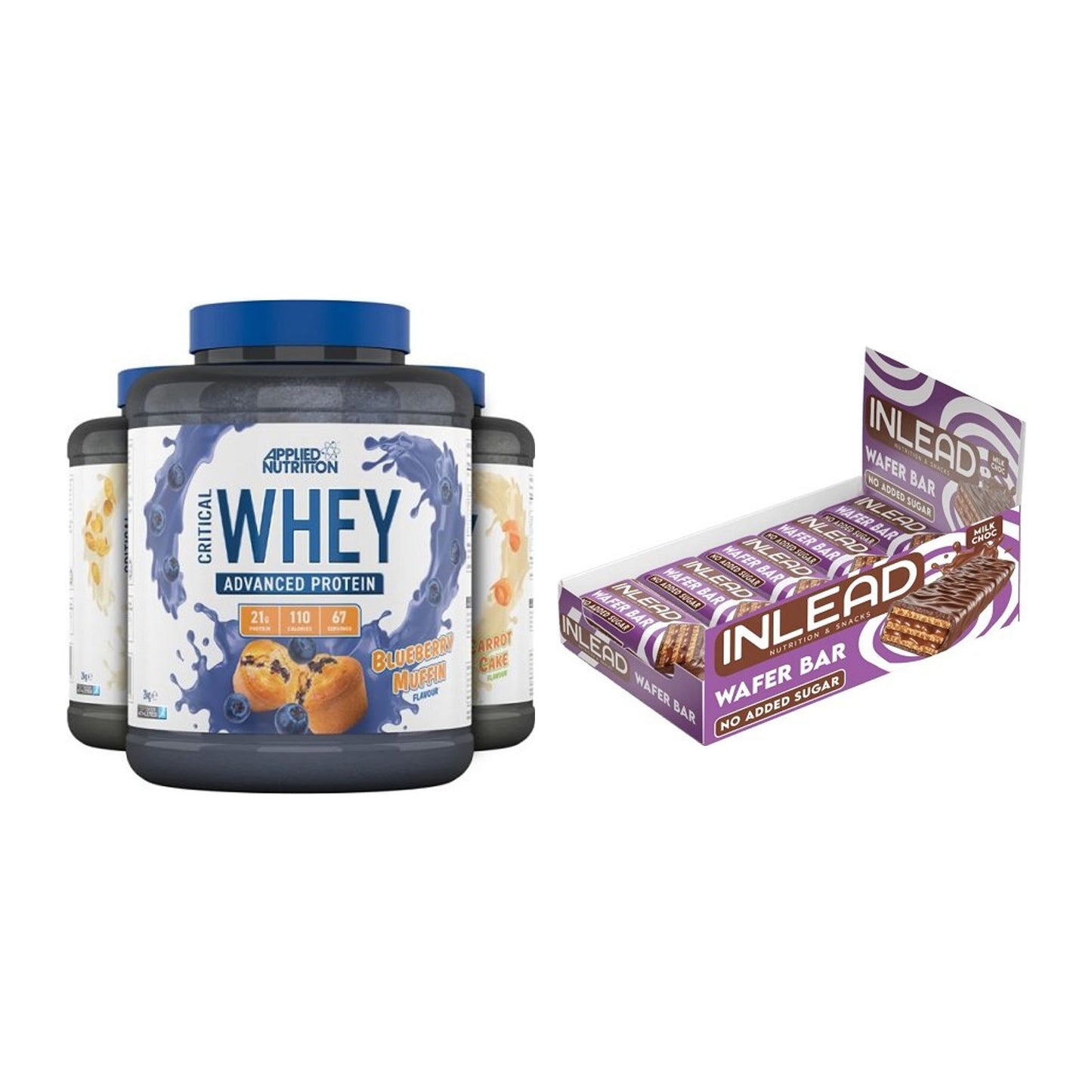 Schokolade Geschmacks-Duo: Applied Nutrition + 2× INLEAD Wafer Bar – alle enthaltenen Artikel