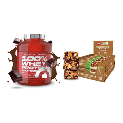 Schokolade Geschmacks-Duo: Scitec 100% Whey + 2× MaxiNutrition – alle enthaltenen Artikel