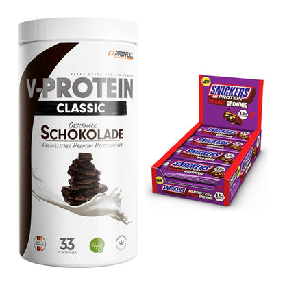 Schokolade Geschmacks-Duo: ProFuel VEGAN + 2× Snickers High – alle enthaltenen Artikel