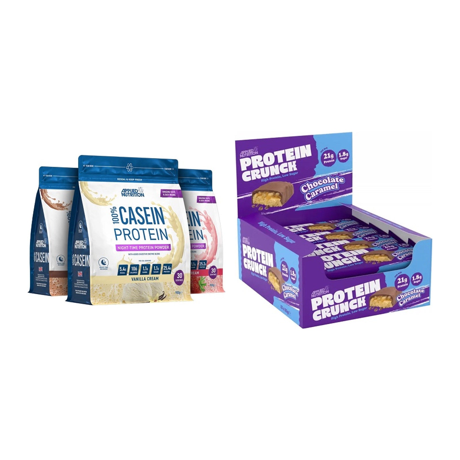 Schokolade Geschmacks-Duo: Applied Nutrition + 2× Applied Protein – alle enthaltenen Artikel
