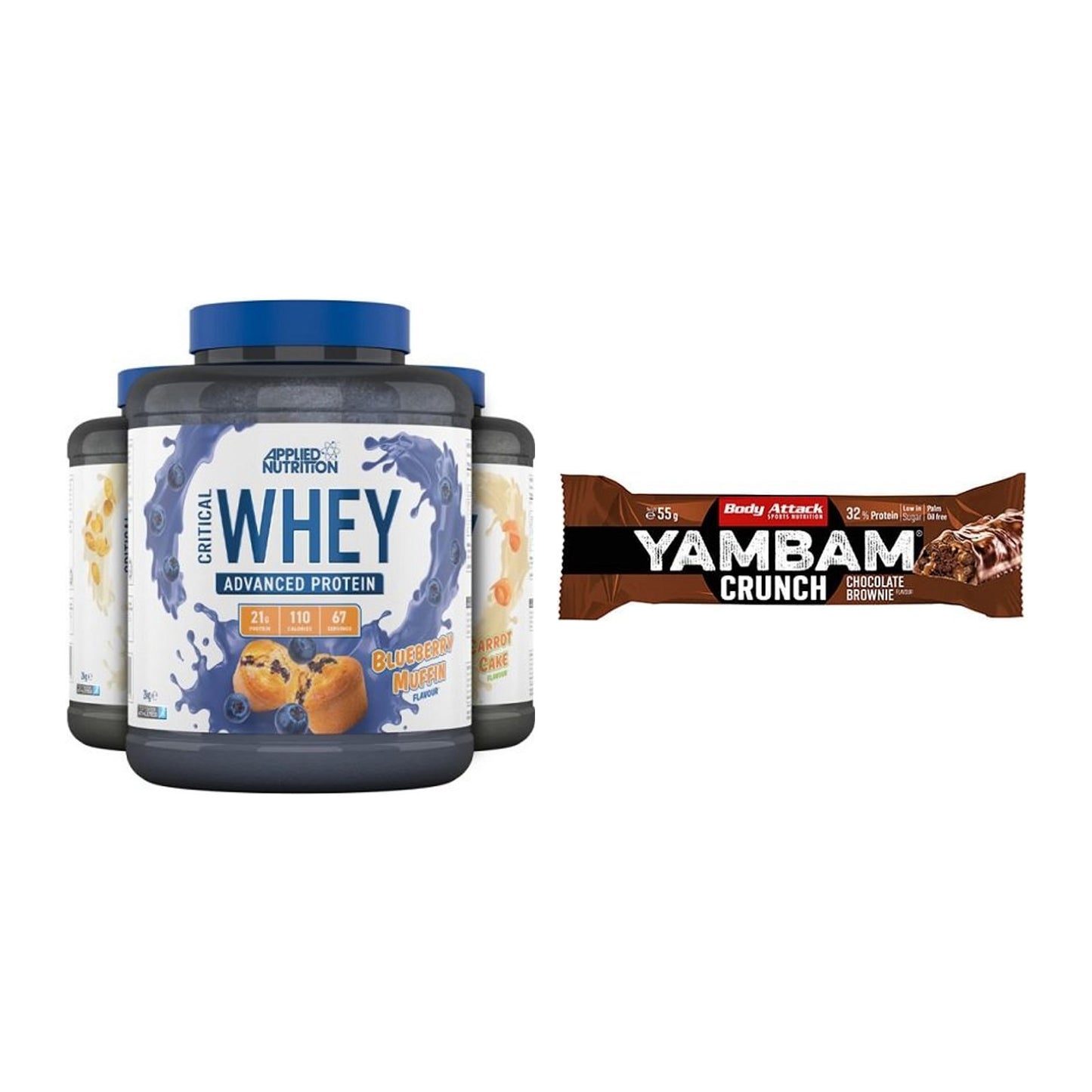 Schokolade Geschmacks-Duo: Applied Nutrition + 2× Body Attack YAMBAM – alle enthaltenen Artikel