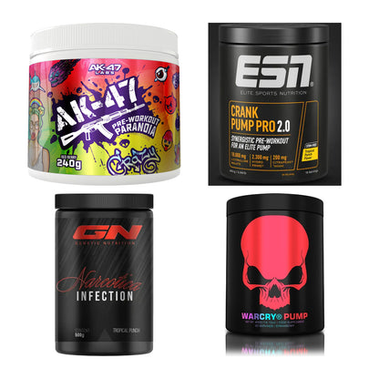 Fruchtmix Sorten-Großset: AK47 Labs + ESN Crank Pump + 2 weitere – alle enthaltenen Artikel