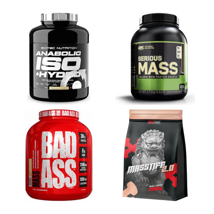 Vanille Sorten-Großset: Scitec Anabolic + Optimum Nutriti + 2 weitere – alle enthaltenen Artikel