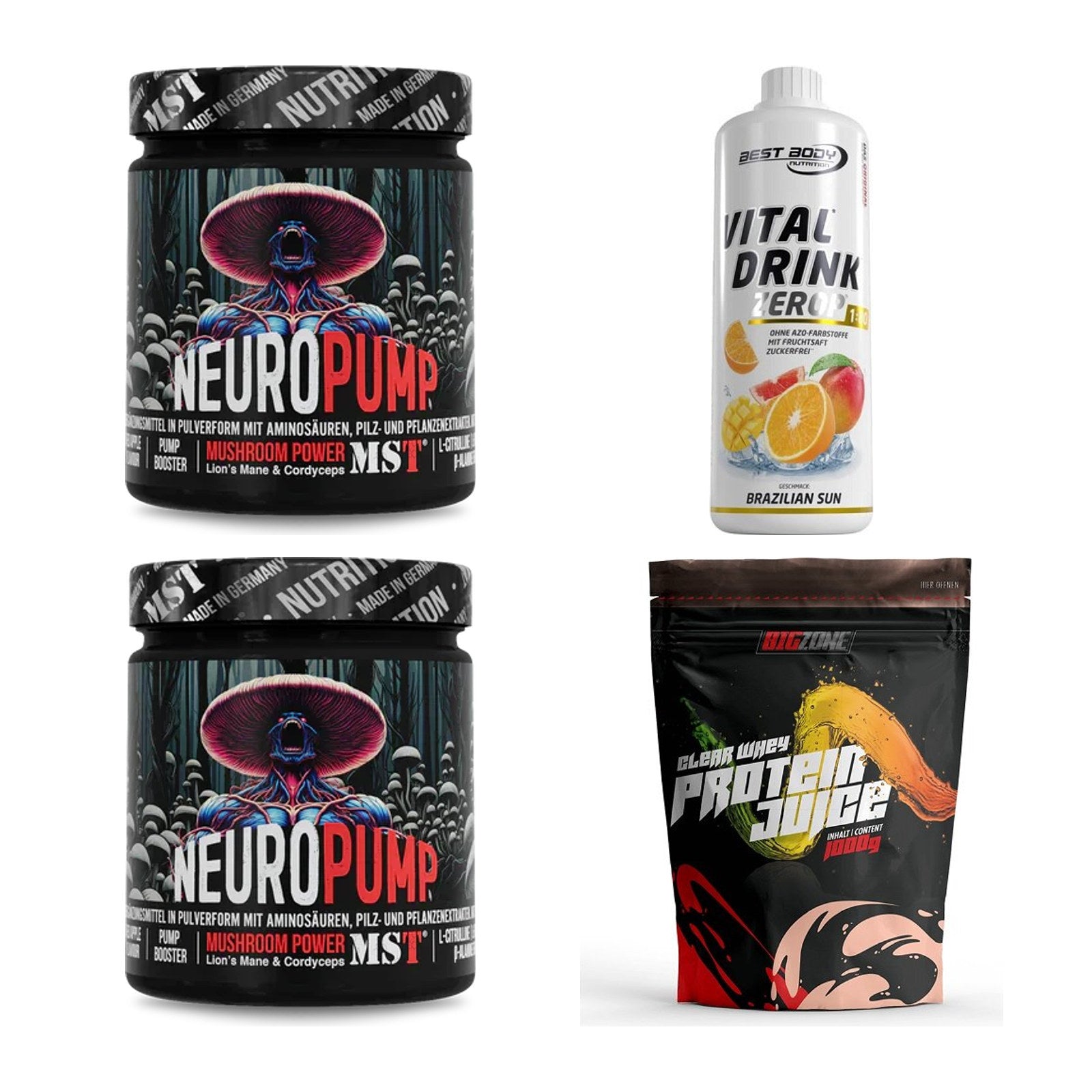 Apfel Sorten-Großset: MST NeuroPump + Best Body Vital + 2 weitere – alle enthaltenen Artikel