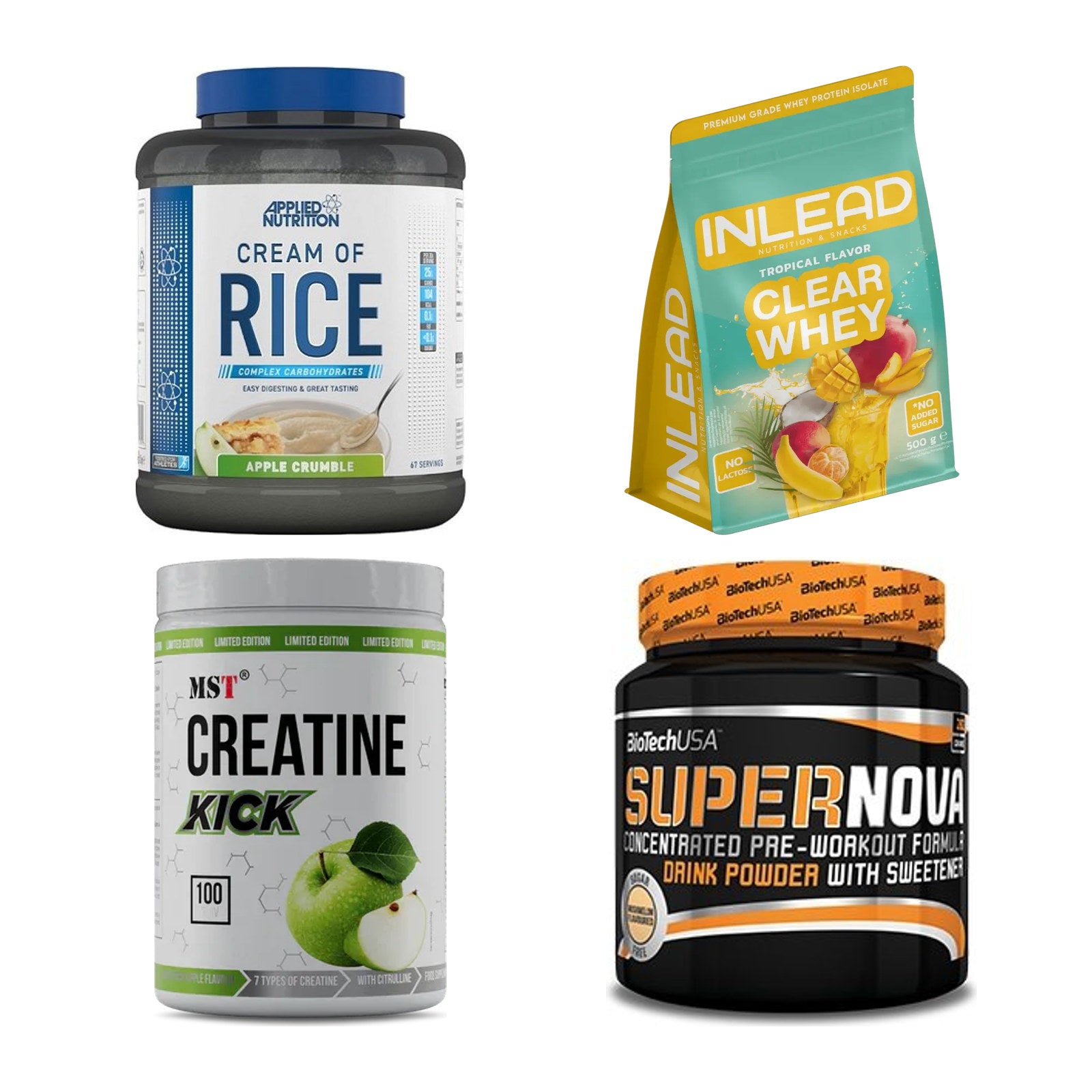 Apfel Sorten-Großset: Applied Nutritio + INLEAD Clear + 2 weitere – alle enthaltenen Artikel