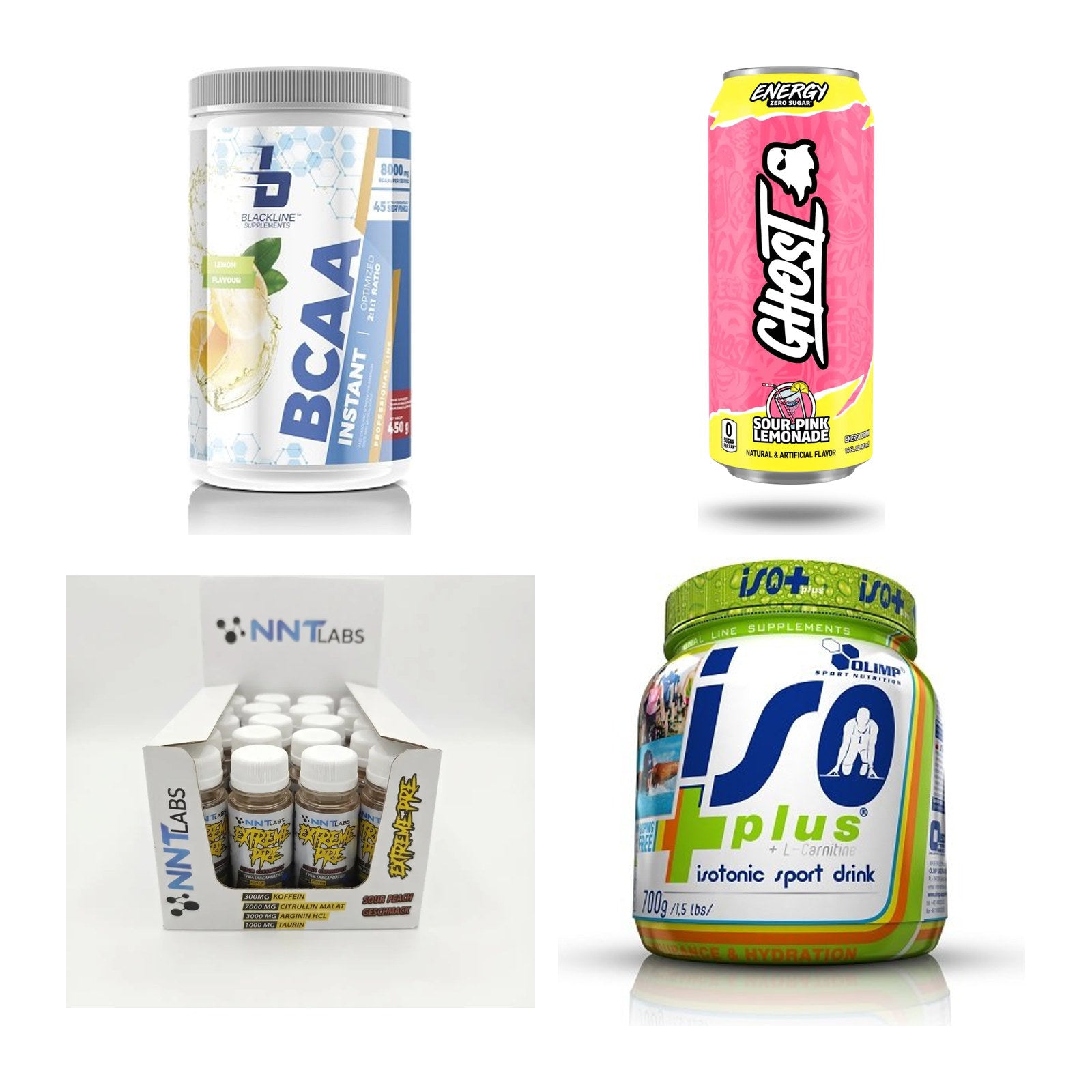 Zitrone Sorten-Großset: Blackline + Ghost Energy + 2 weitere – alle enthaltenen Artikel
