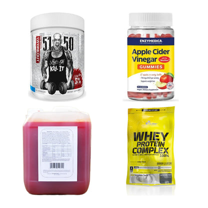 Apfel Sorten-Großset: Rich Piana 5% + Enzymedica Apple + 2 weitere – alle enthaltenen Artikel
