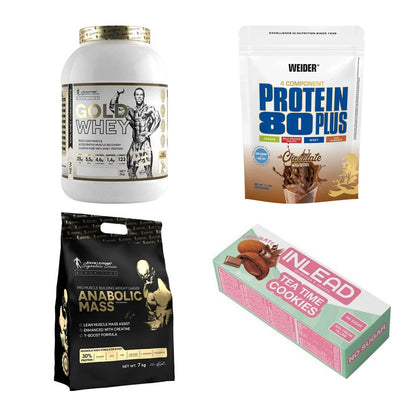 Schokolade Sorten-Großset: Kevin Levrone + Weider Protein + 2 weitere – alle enthaltenen Artikel