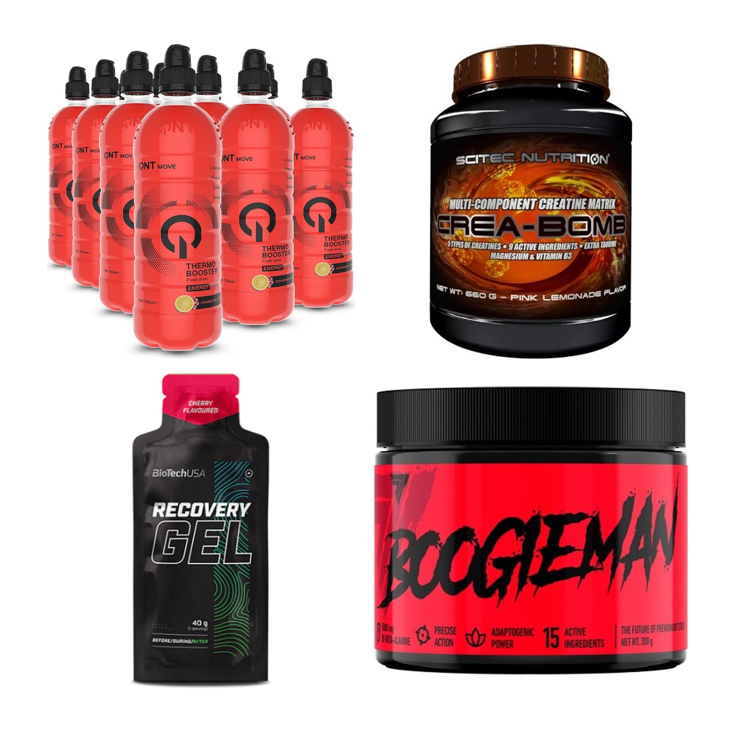 Zitrone Sorten-Großset: QNT Thermo + Scitec Crea-Bom + 2 weitere – alle enthaltenen Artikel