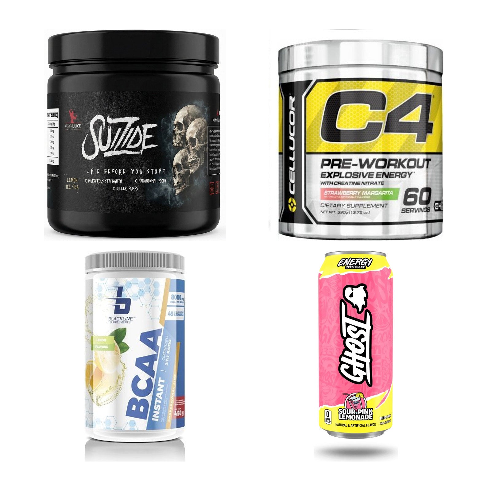 Zitrone Sorten-Großset: #GYMJUICE + Cellucor C4 + 2 weitere – alle enthaltenen Artikel