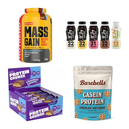 Schokolade Sorten-Großset: Nutrend Mass + XXL Nutrition + 2 weitere – alle enthaltenen Artikel