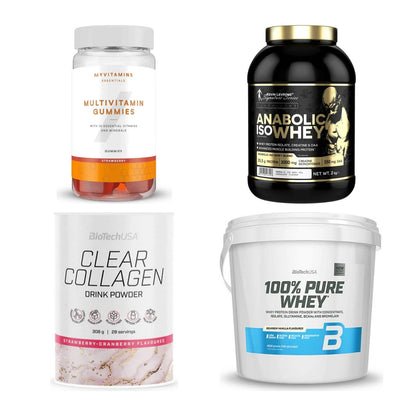 Erdbeere Sorten-Großset: MyProtein + Kevin Levrone + 2 weitere – alle enthaltenen Artikel