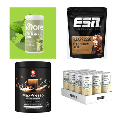 Kaffee Sorten-Großset: More Nutrition + ESN Flexpresso + 2 weitere – alle enthaltenen Artikel