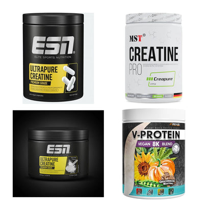 Neutral Sorten-Großset: ESN Ultrapure + MST Creatin Pro + 2 weitere – alle enthaltenen Artikel